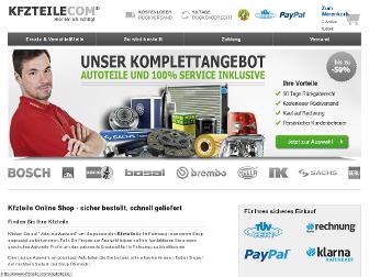 kfzteile.com website preview