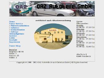 oaz-autoteile.de website preview