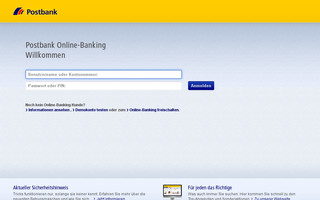 banking.postbank.de website preview