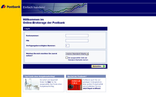 broking.postbank.de website preview