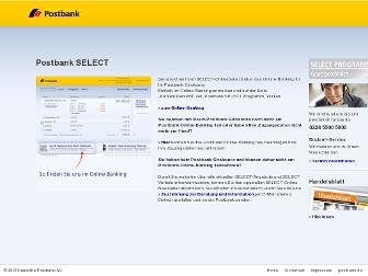 select.postbank.de website preview