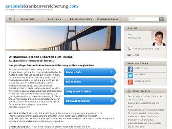 auslandskrankenversicherung.com website preview