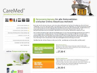 caremed-reiseversicherung.de website preview