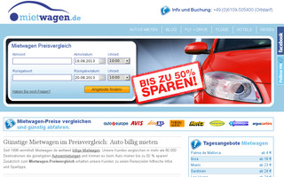 mietwagen.de website preview