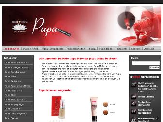 pupa-makeup.de website preview