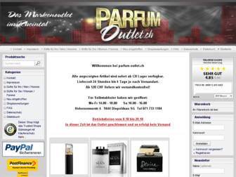 parfum-outlet.ch website preview