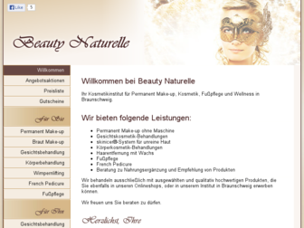 beauty-naturelle-kosmetik.de website preview