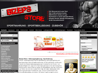 bizeps-store-shop.de website preview