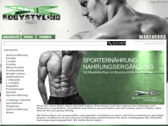 body-styling-products.de website preview