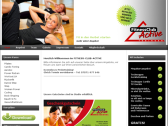 fitnessclubactive.de website preview