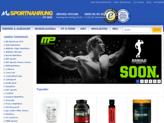 mcsportnahrung.de website preview