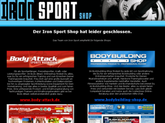 ironsport-shop.de website preview