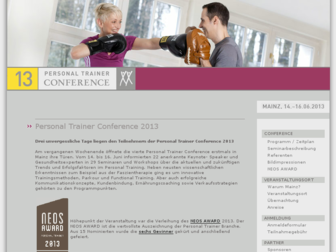 personal-trainer-conference.com website preview