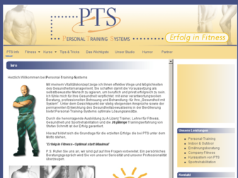 personal-training-systems.de website preview
