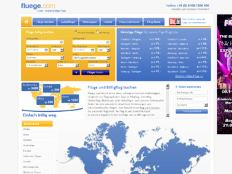 fluege.com website preview