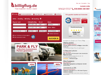 billigflug.de website preview