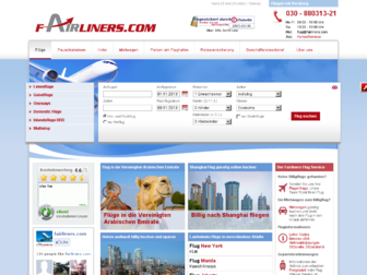 fairliners.com website preview