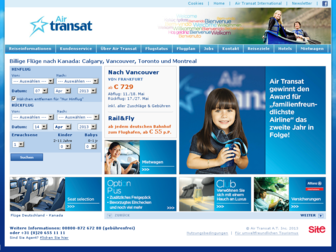 airtransat.de website preview