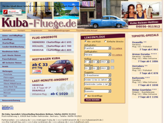 cubana.de website preview