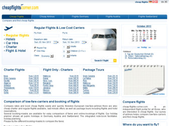 cheap-flights-corner.com website preview
