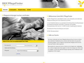 bkk-pflegefinder.de website preview