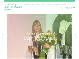 humanity-in-fashion-award.com website preview