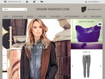 unger-fashion.com website preview