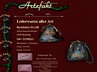 artefakt-schuhe.de website preview