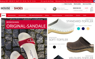 houseofshoes.de website preview
