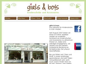 girlsandboys-kinderschuhe.de website preview
