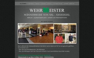 wehrmeister-moden.de website preview
