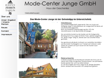 mode-center-junge.de website preview