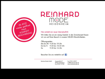 reinhard-mode.de website preview