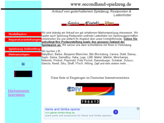 secondhand-spielzeug.de website preview