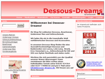 dessous-dreams.de website preview
