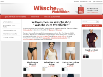 waesche-zum-wohlfuehlen.de website preview
