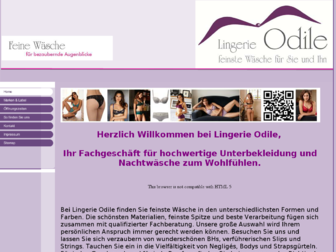 lingerie-odile.de website preview