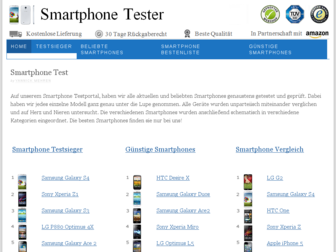 smartphone-tester.com website preview