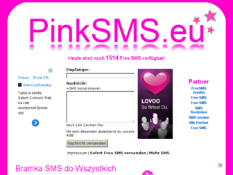 pinksms.eu website preview