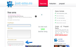 just-sms.eu website preview