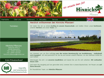 hinrichs-pflanzen.de website preview
