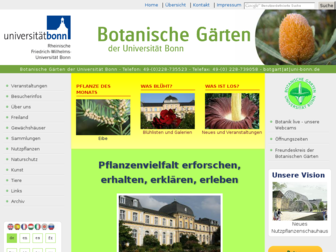 botgart.uni-bonn.de website preview