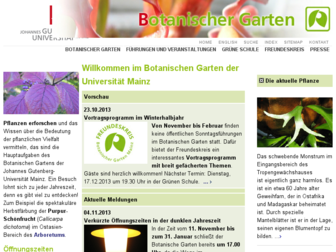 botgarten.uni-mainz.de website preview
