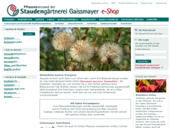 pflanzenversand-gaissmayer.de website preview