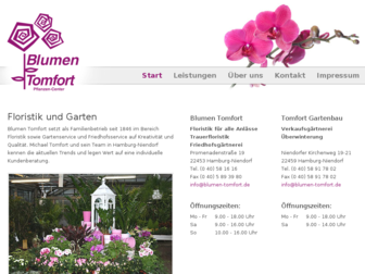 blumen-tomfort.de website preview