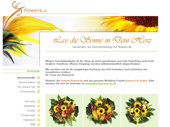 flowers.de website preview