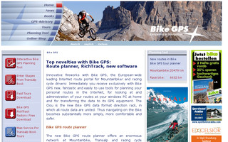 bike-gps.com website preview