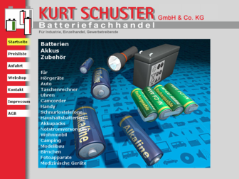 schuster-batterien.de website preview