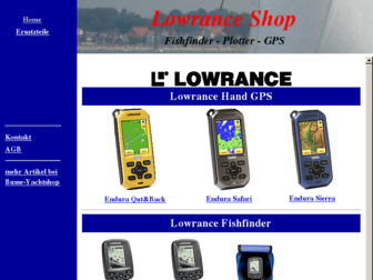 lowrance-shop.com website preview