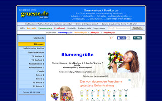 blumen.gruesse.de website preview